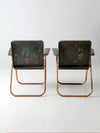 mid century patio chairs pair