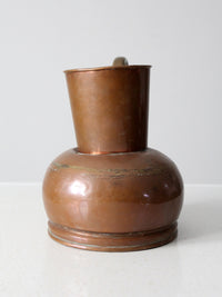 antique Dutch copper ewer with brass handle