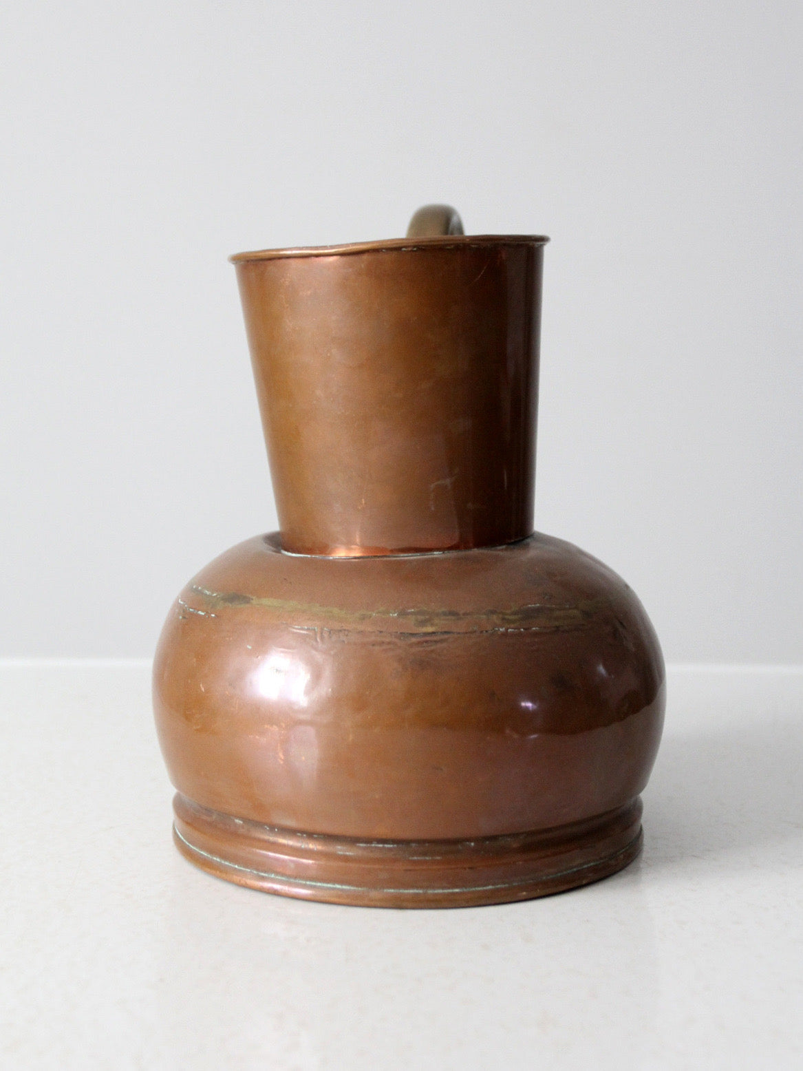 antique Dutch copper ewer with brass handle