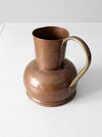 antique Dutch copper ewer with brass handle