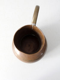 antique Dutch copper ewer with brass handle