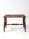 antique rush seat bench