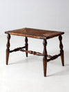 antique rush seat bench