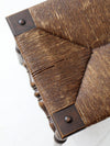 antique rush seat bench