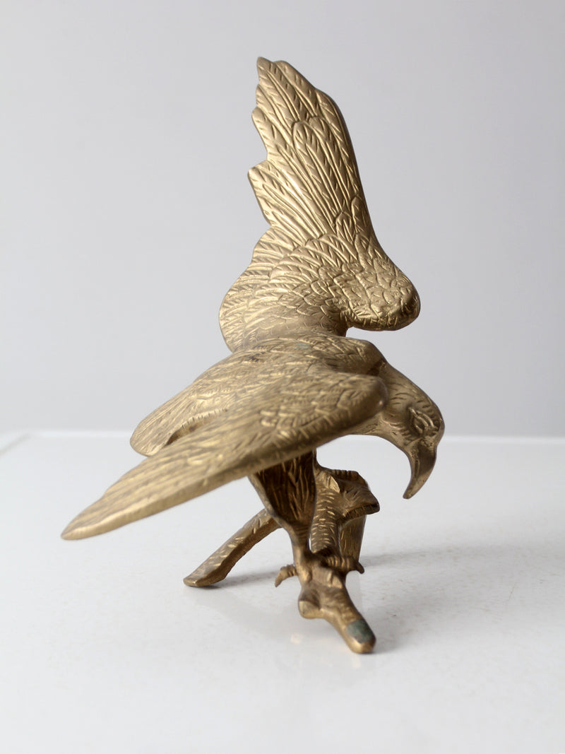 vintage brass eagle sculpture