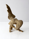vintage brass eagle sculpture