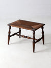 antique rush seat bench