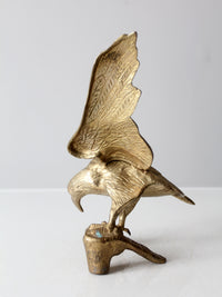 vintage brass eagle sculpture