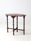 Antique Early 20th Century Side Table with Scalloped Top