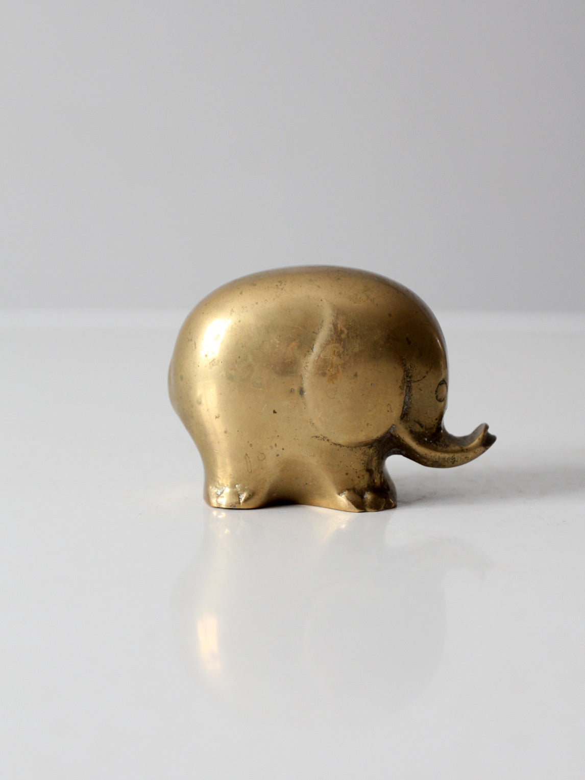 mid century brass elephant