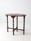 Antique Early 20th Century Side Table with Scalloped Top