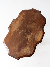 Antique Early 20th Century Side Table with Scalloped Top