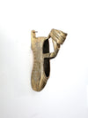 mid century brass ballet pointe shoe wall hanging