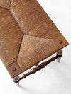antique rush seat bench