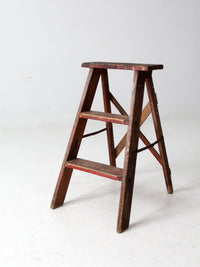 vintage wooden step ladder