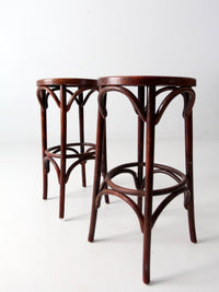 early 20th century bentwood stools pair