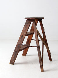 vintage wooden step ladder