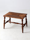 antique rush seat bench