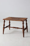 antique rush seat bench