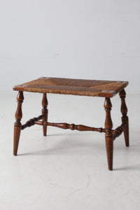 antique rush seat bench