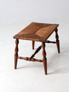 antique rush seat bench