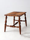antique rush seat bench