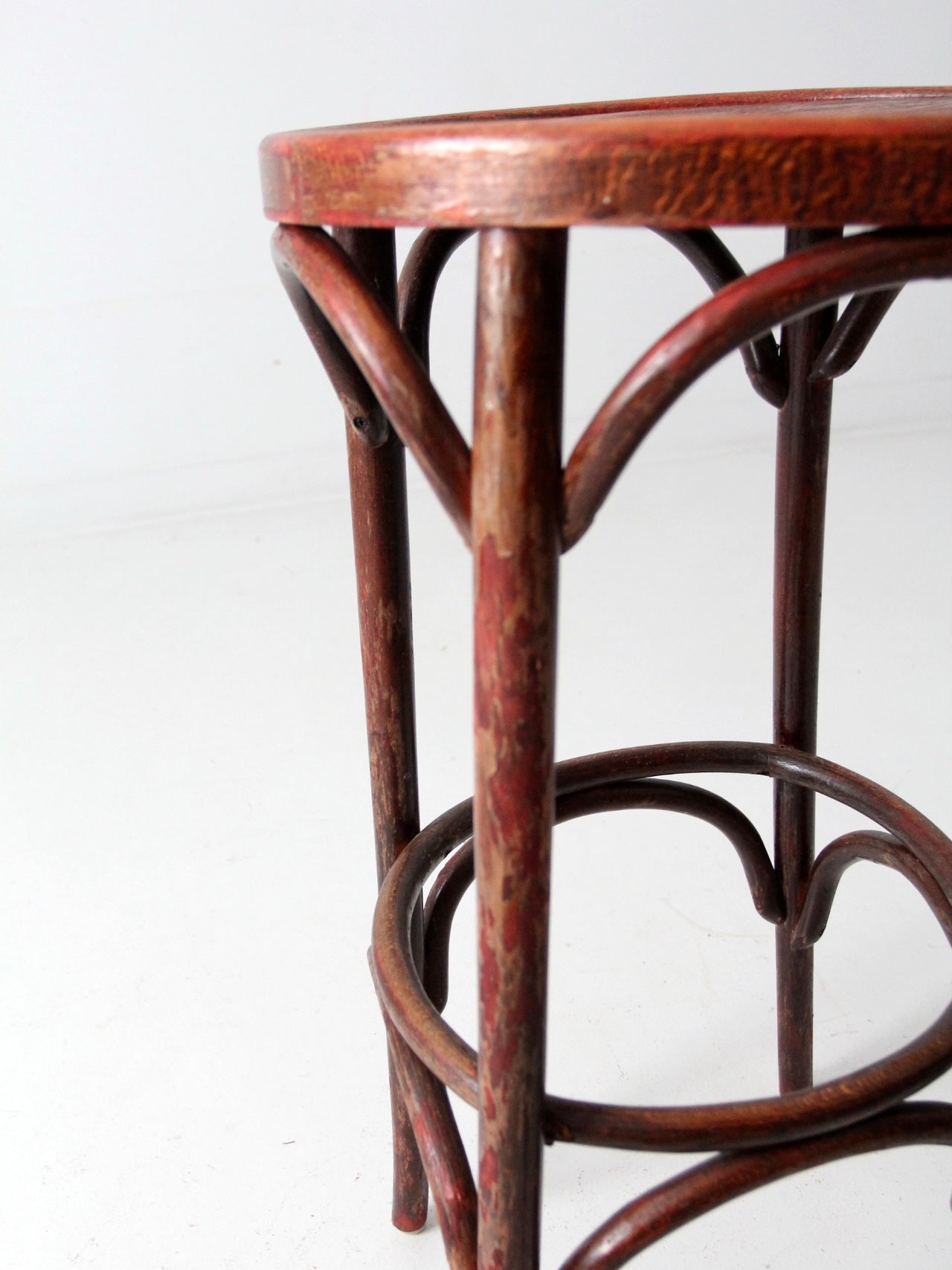 early 20th century bentwood stools pair