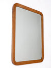 antique beveled glass wood frame mirror