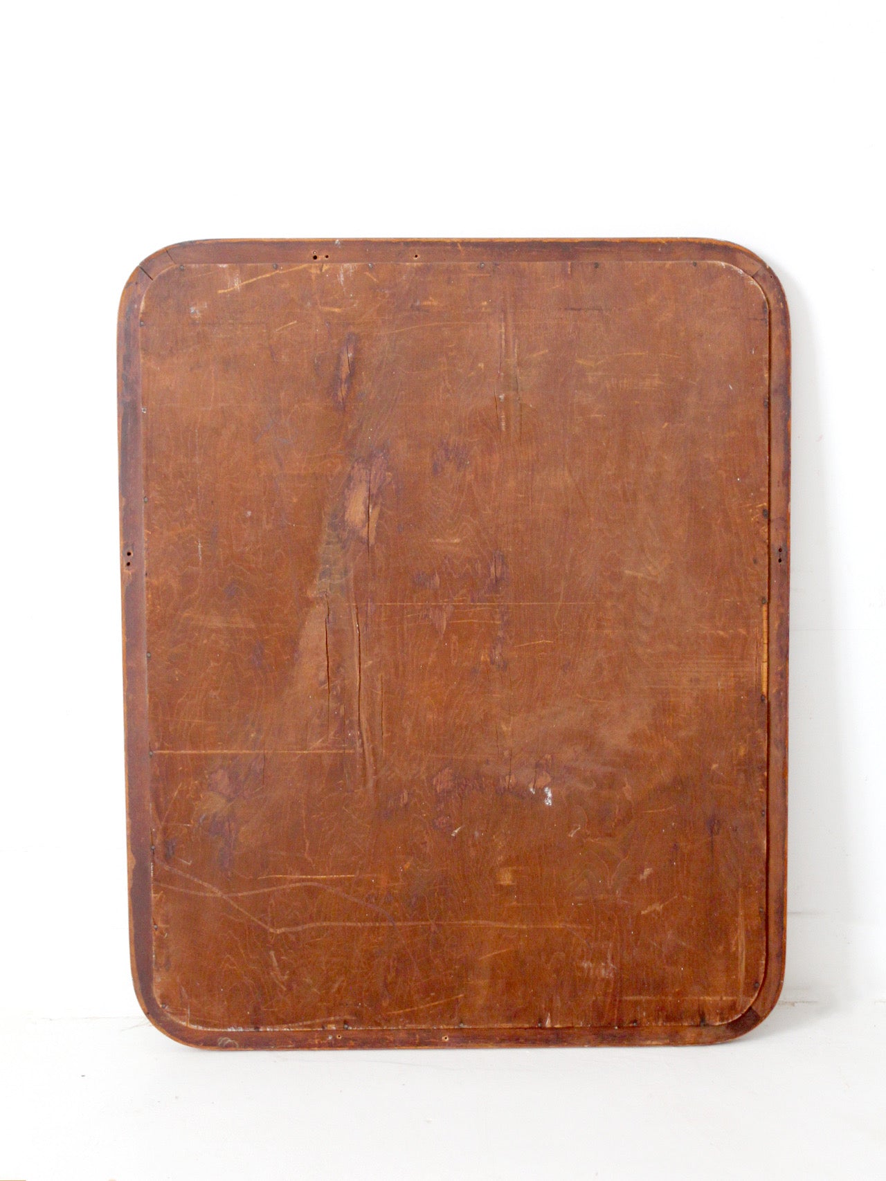 antique beveled glass wood frame mirror