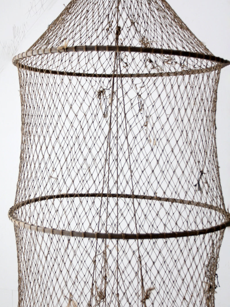 vintage fyke net, XL fishing net