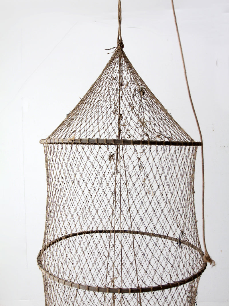 vintage fyke net, XL fishing net