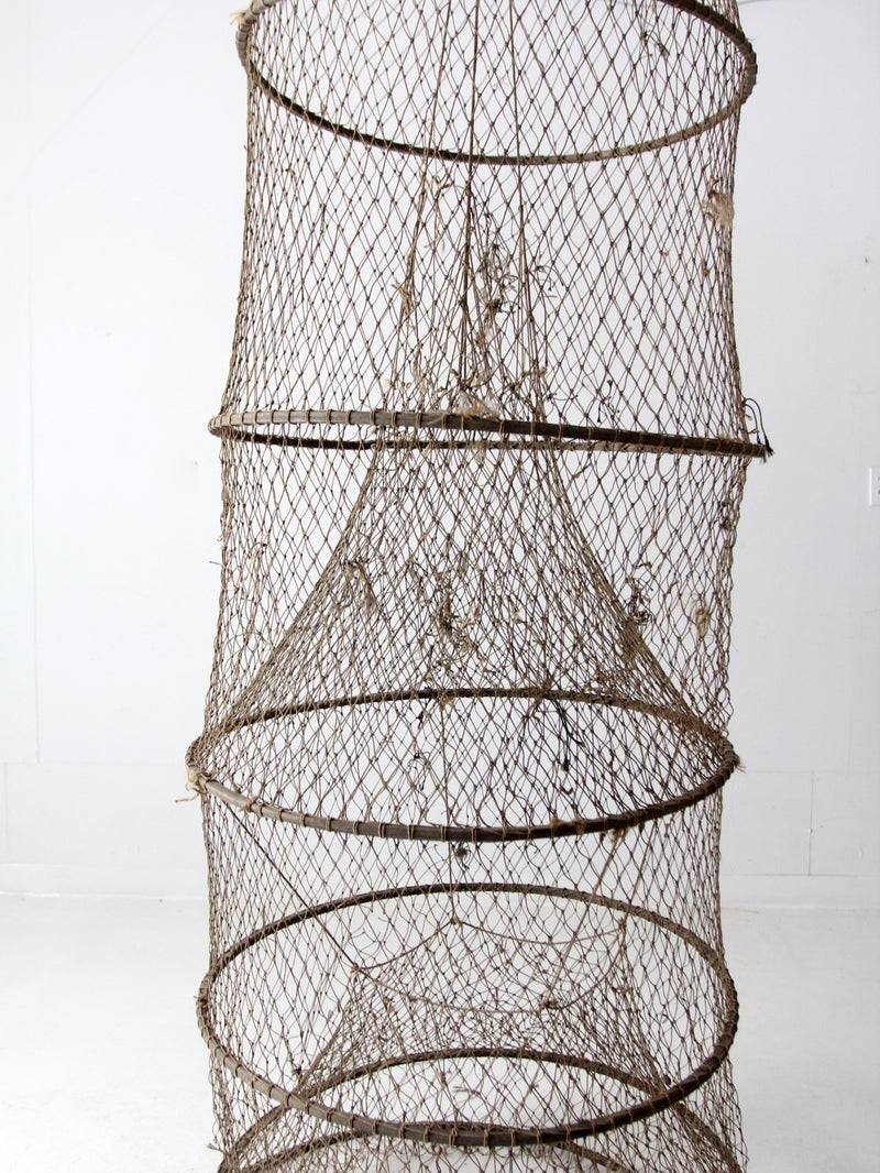 vintage fyke net, XL fishing net