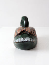 vintage hand painted wood mallard duck decoy