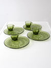 vintage 70s Indiana Glass Sunburst snack set