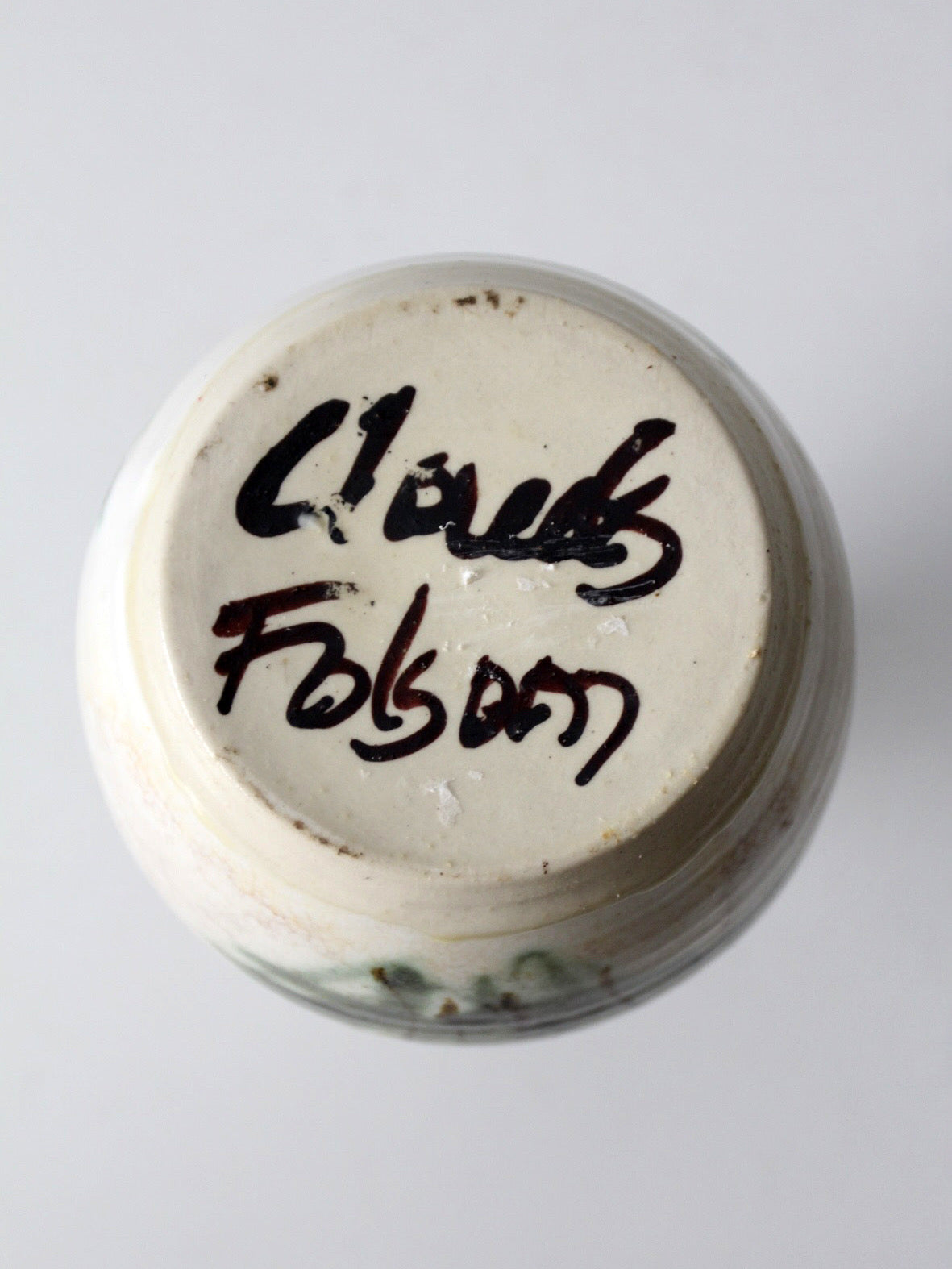 Clouds of Folsom handmade studio pottery vase