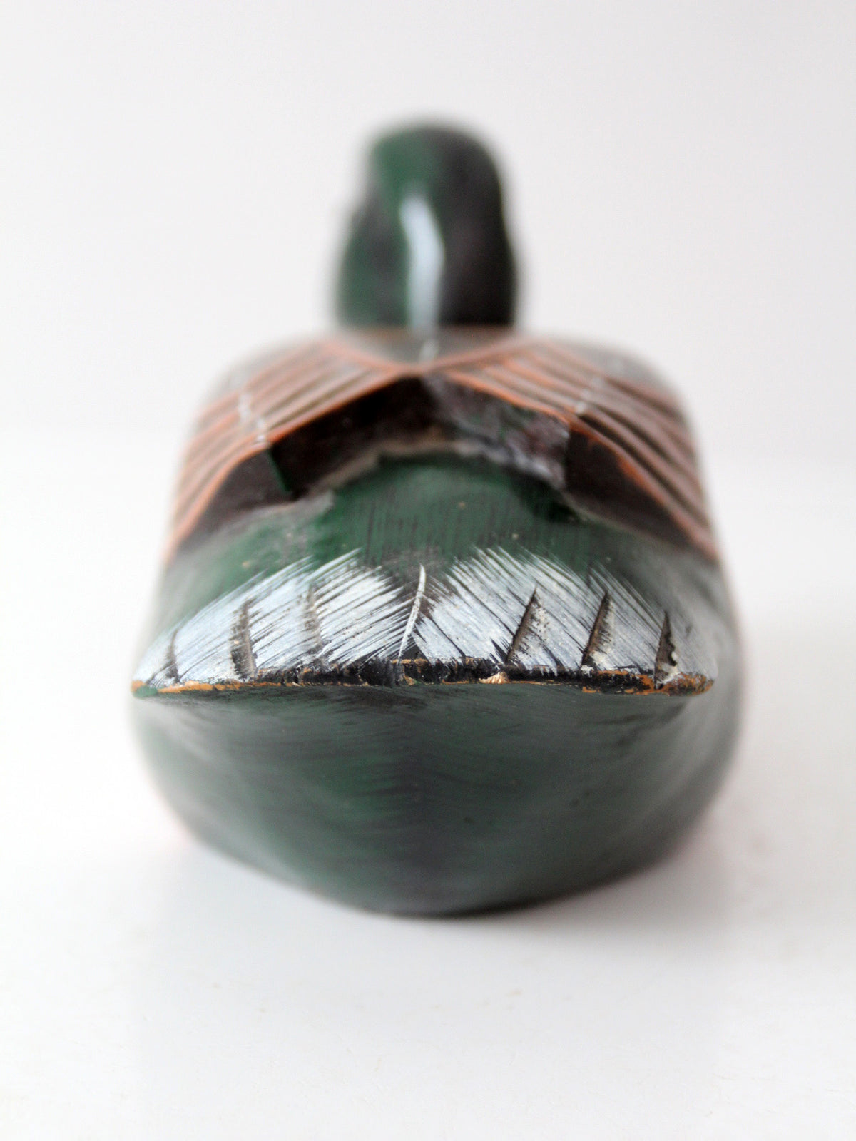 vintage hand painted wood mallard duck decoy