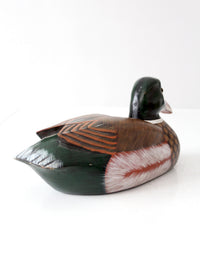 vintage hand painted wood mallard duck decoy