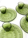 vintage 70s Indiana Glass Sunburst snack set