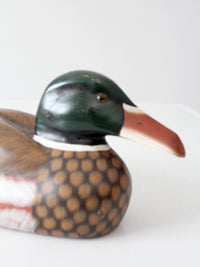 vintage hand painted wood mallard duck decoy