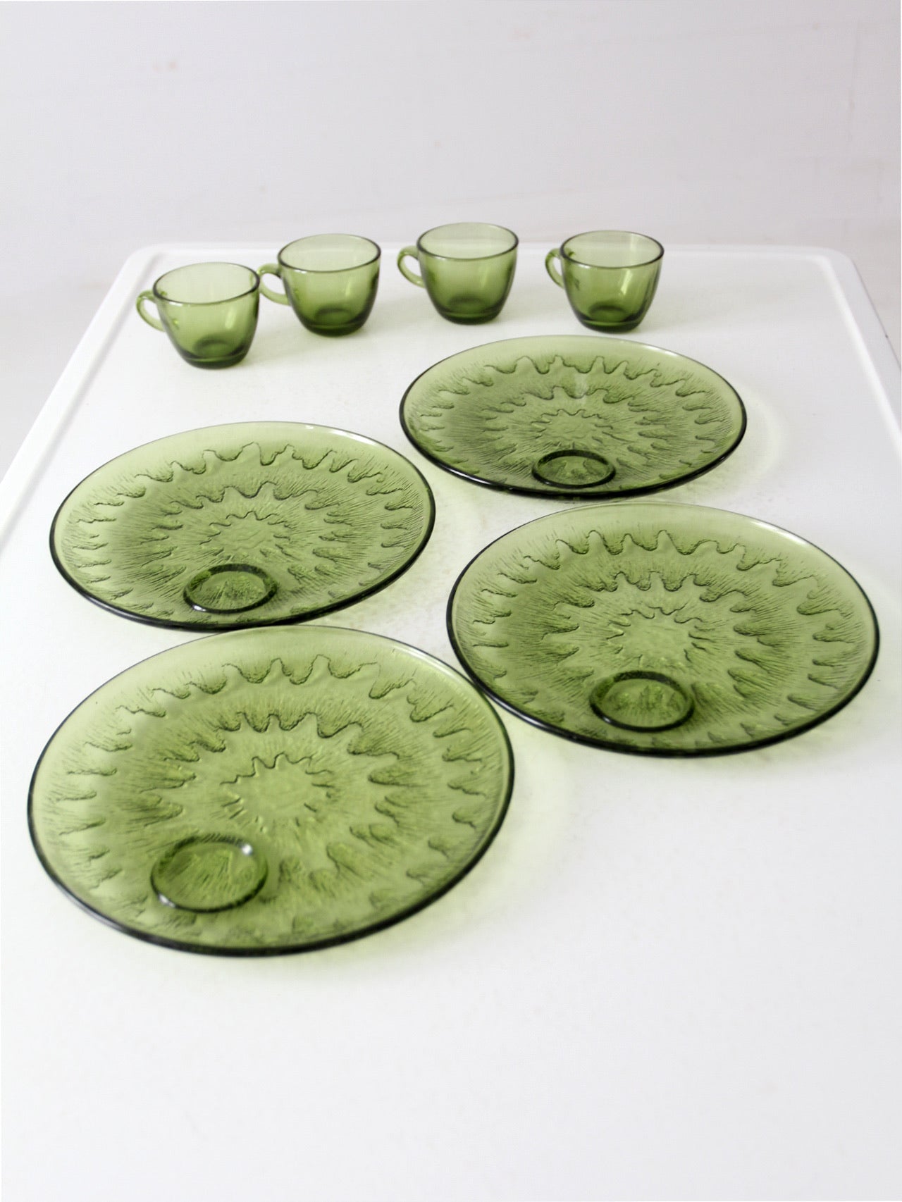 vintage 70s Indiana Glass Sunburst snack set – 86 Vintage