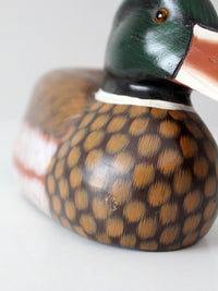 vintage hand painted wood mallard duck decoy