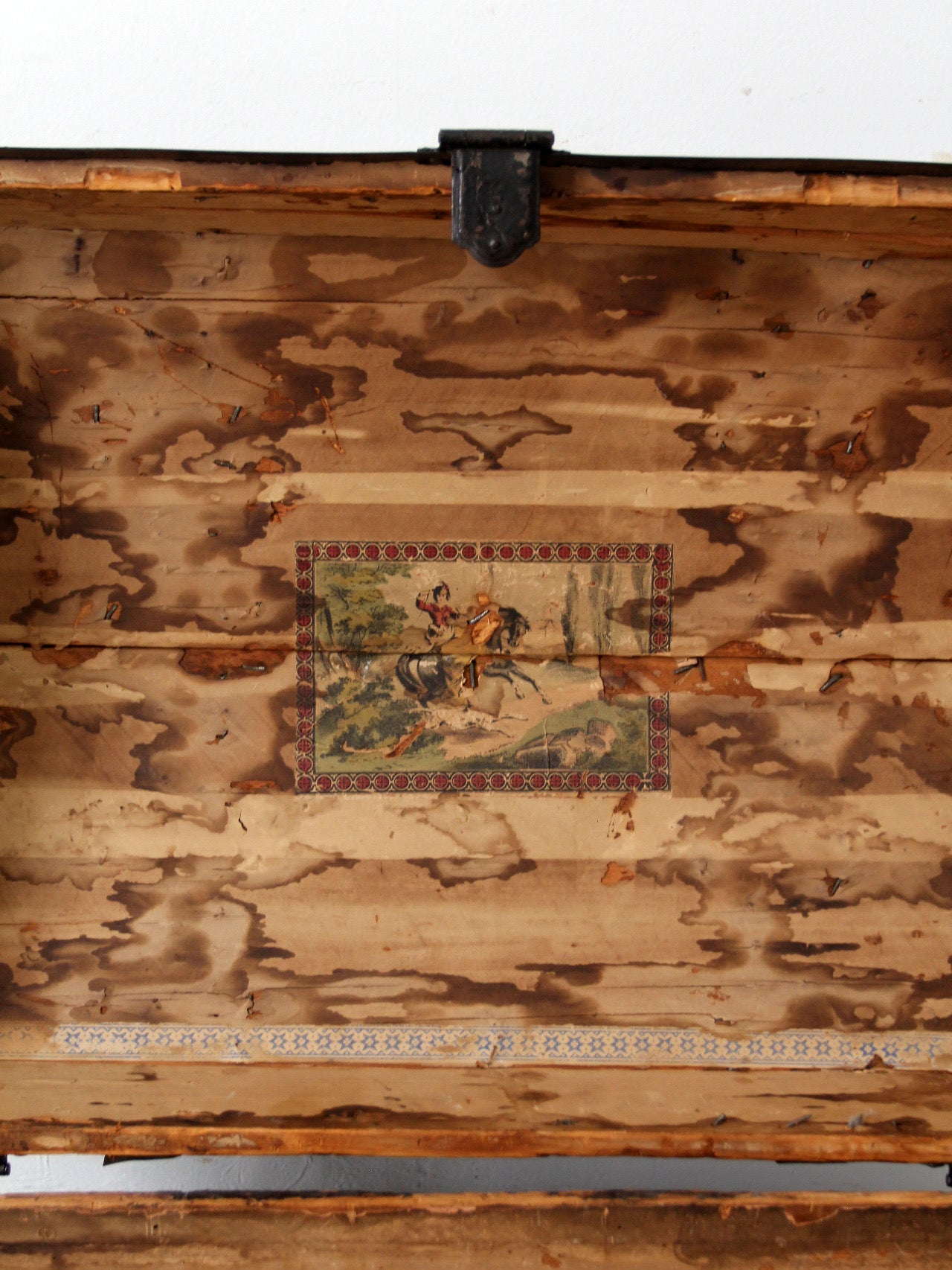 antique barrel top steamer trunk