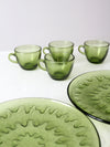 vintage 70s Indiana Glass Sunburst snack set