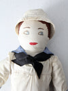 antique cloth sailor boy doll