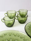 vintage 70s Indiana Glass Sunburst snack set