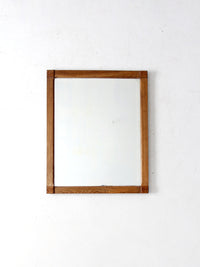 vintage oak beveled mirror