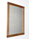 vintage oak beveled mirror
