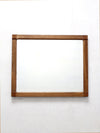 vintage oak beveled mirror