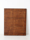 vintage oak beveled mirror