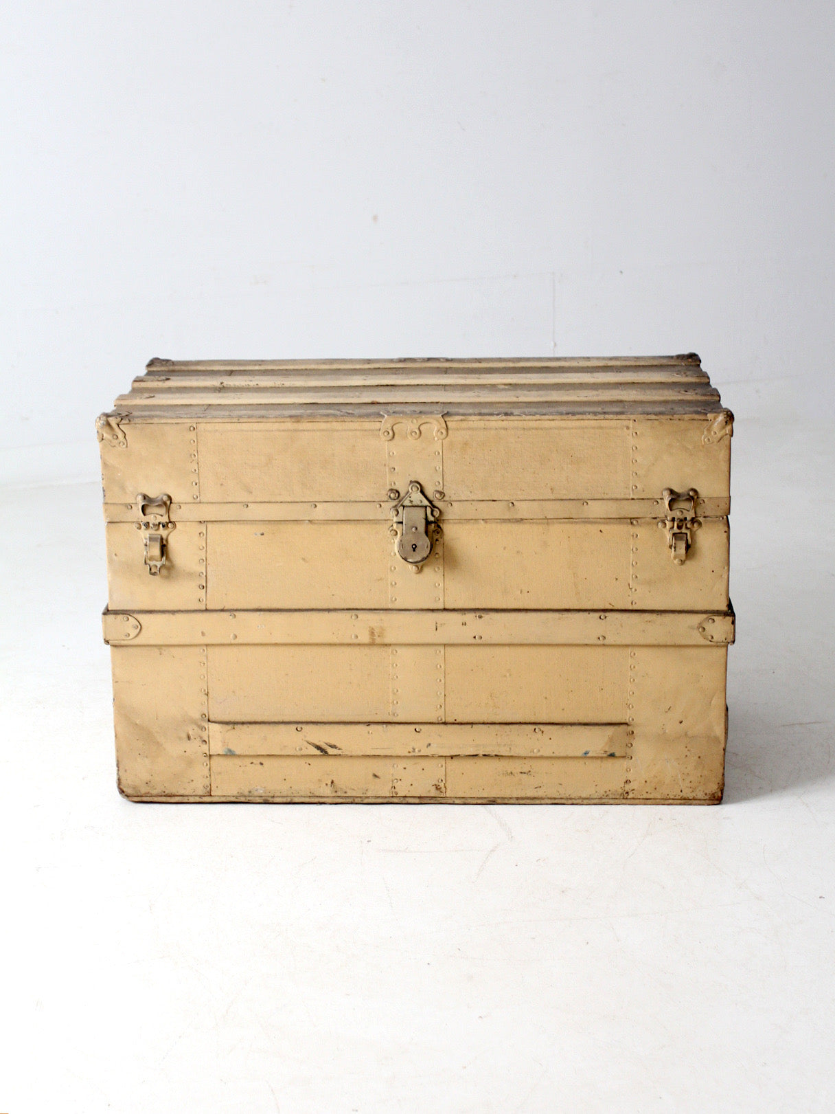 antique wooden steamer trunk